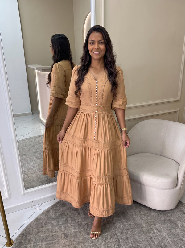 Vestido Briana - Bege Escuro