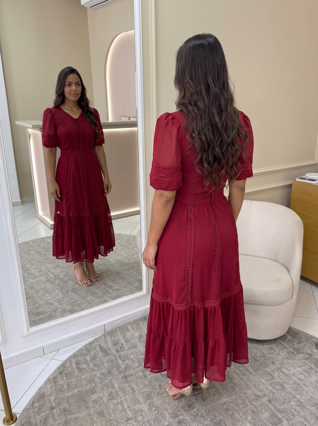 Vestido Eloise - Marsala (costas)