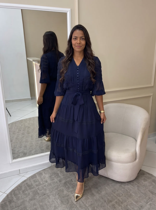 Vestido Esmeralda - Azul Marinho