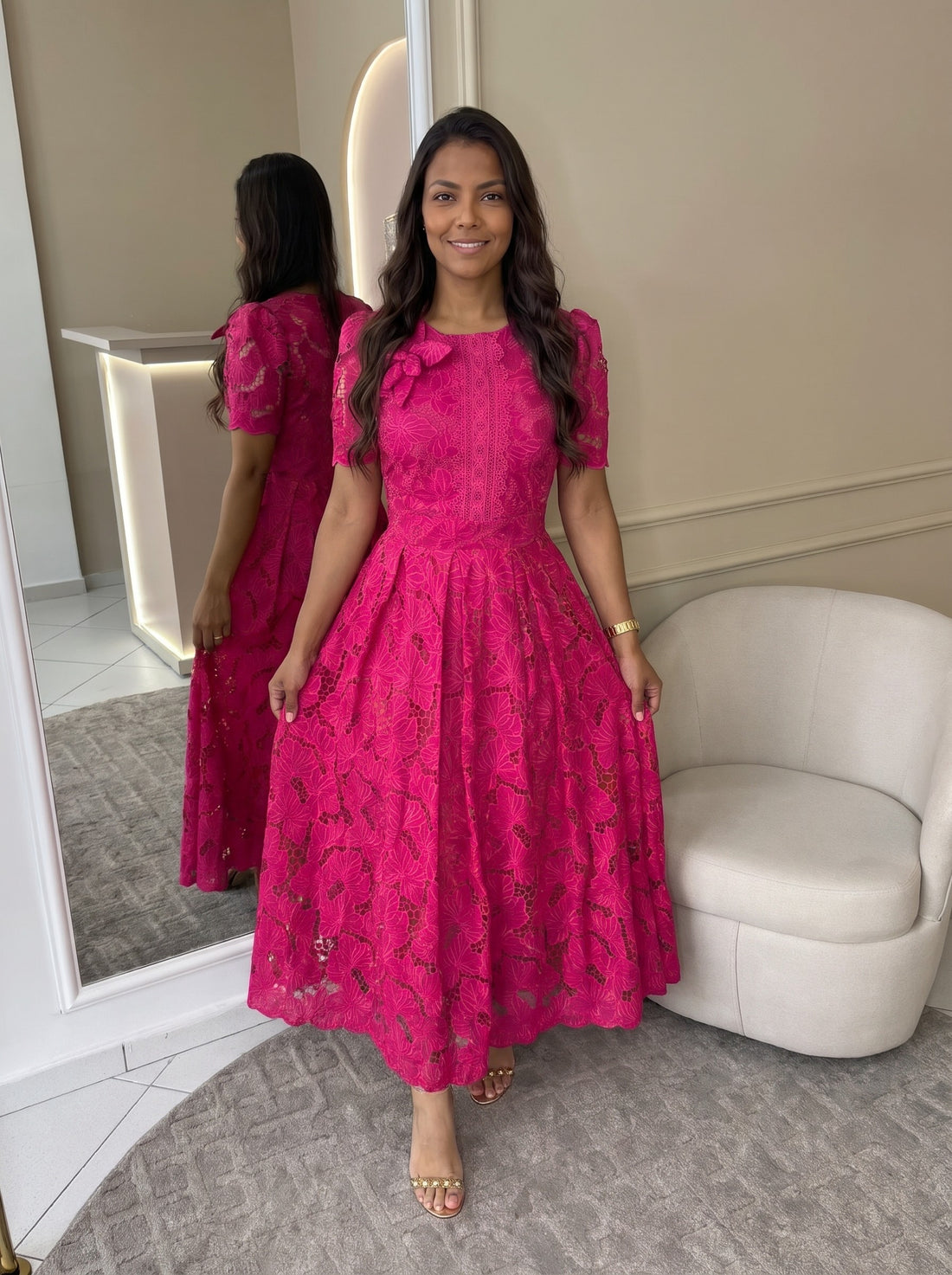 Vestido Irene - Rosa (frente)