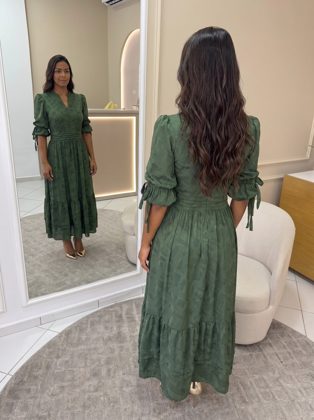 Vestido Naomi - Verde (costas)