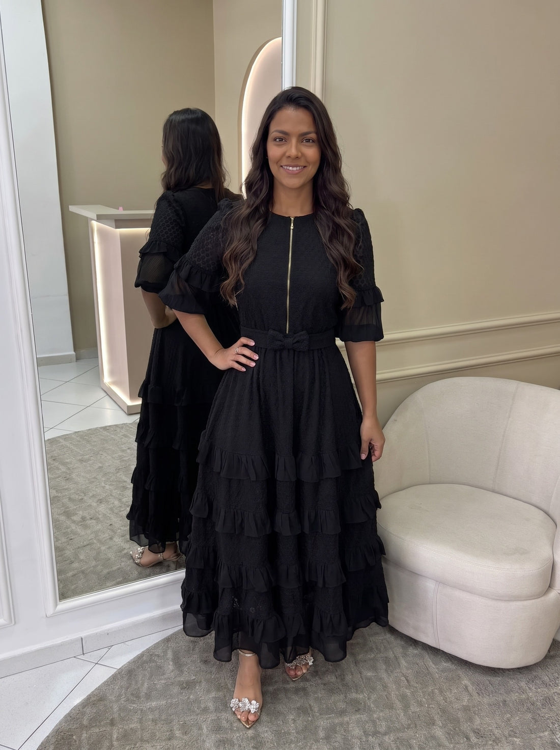 Vestido Simone - Preto (frente)
