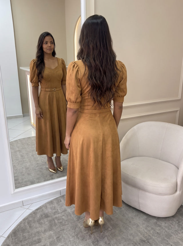 Vestido Soraia - Caramelo