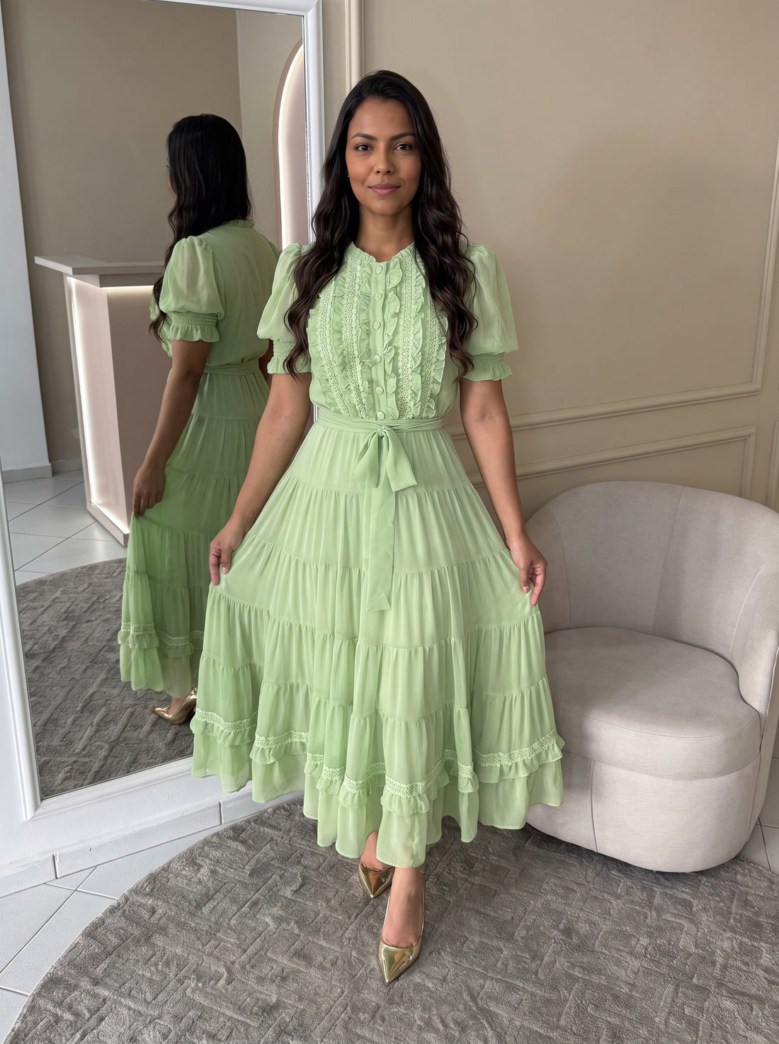 Vestido Suelen - Verde (frente)